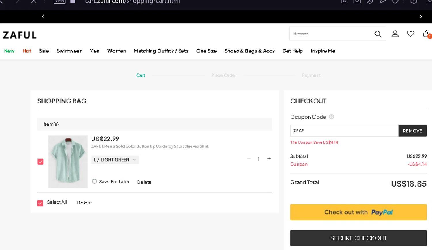 How to apply Zaful coupon code
